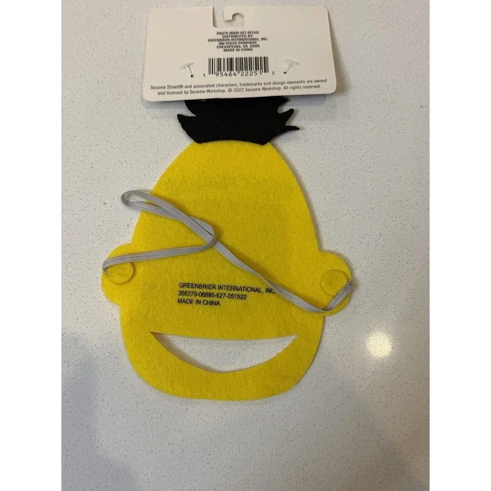 Sesame Street‎ Character Felt Masks Set Of 4 New Oscar Big Bird Burt Ernie